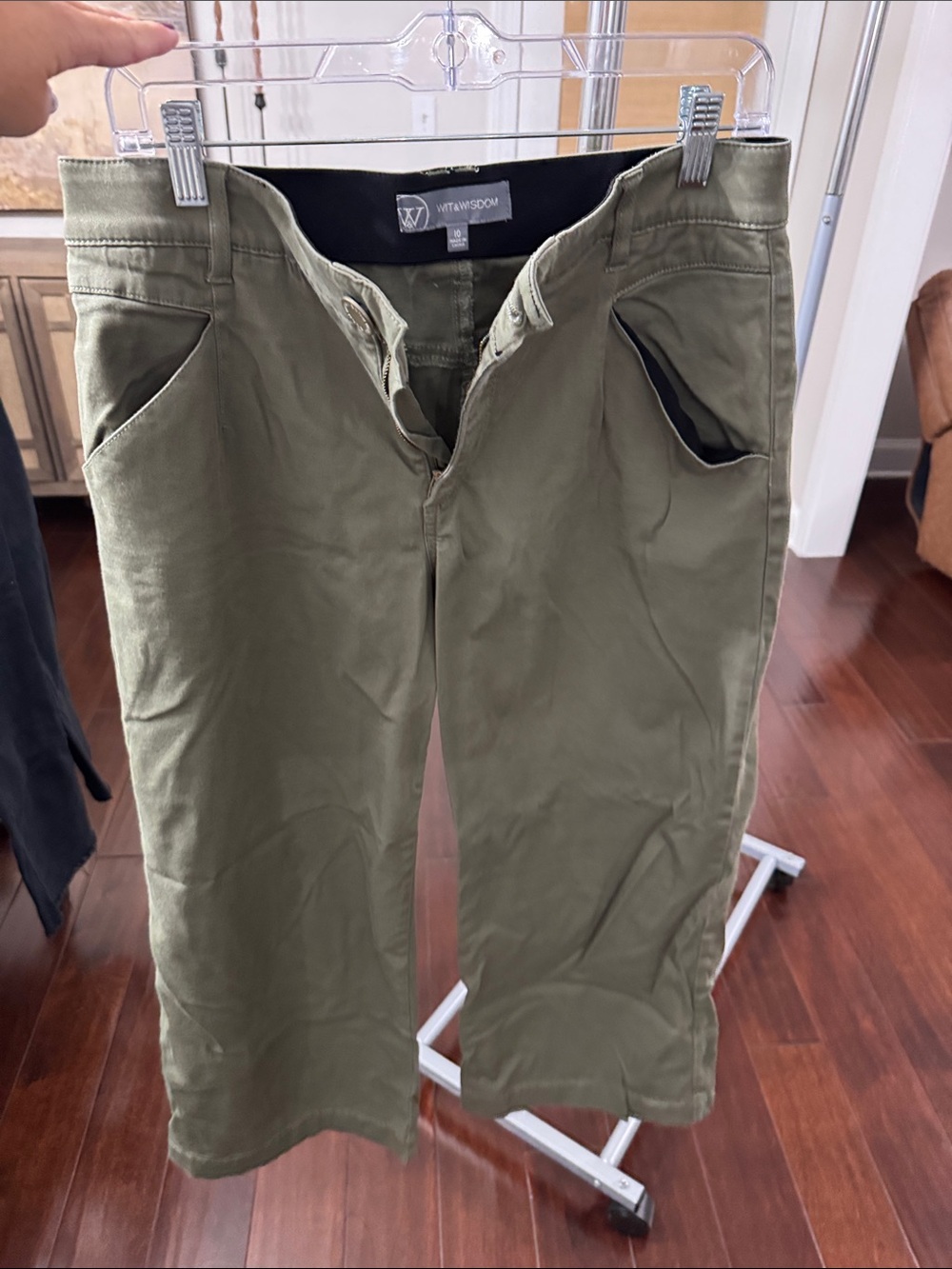 Wit & Wisdom Flax Wyatt Skyrise Crop Wide Leg Twill Pant